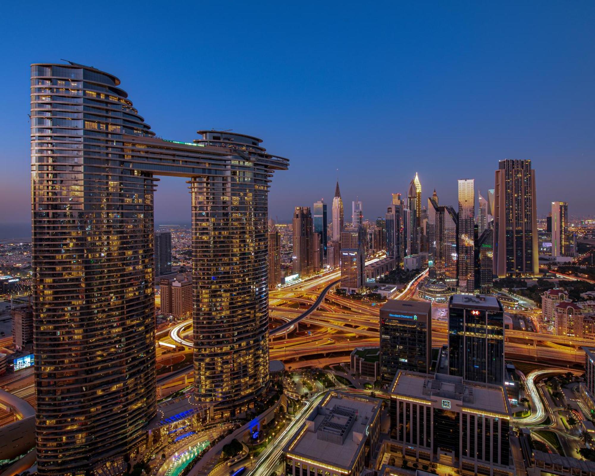 First Class 3Br With Full Dubai Skyline & Sea View Apartment Exterior photo